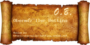 Obermüller Bettina névjegykártya